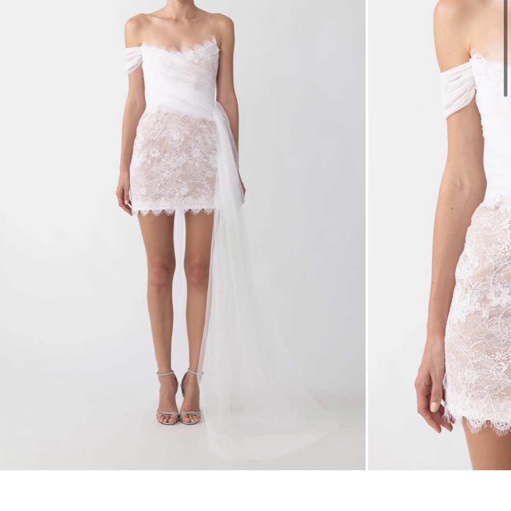 Chic White Lace Off-Shoulder Mini Dress